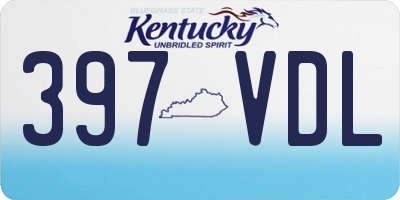 KY license plate 397VDL