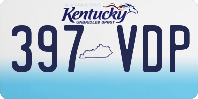 KY license plate 397VDP