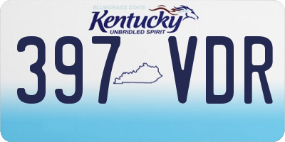 KY license plate 397VDR