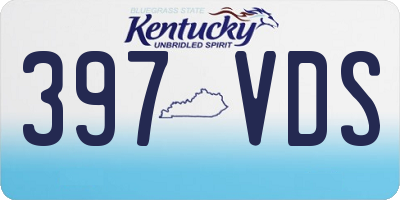 KY license plate 397VDS