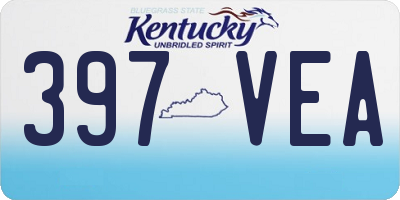 KY license plate 397VEA