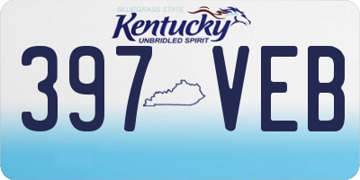 KY license plate 397VEB
