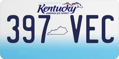 KY license plate 397VEC