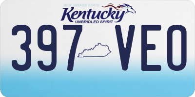 KY license plate 397VEO