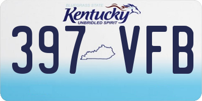 KY license plate 397VFB