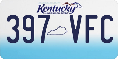 KY license plate 397VFC