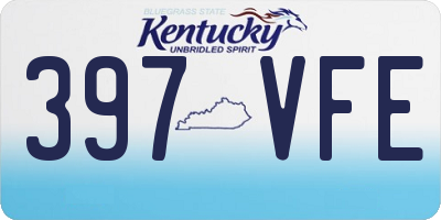KY license plate 397VFE