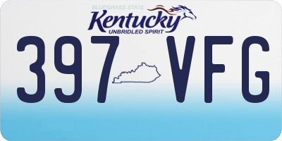 KY license plate 397VFG