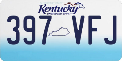 KY license plate 397VFJ