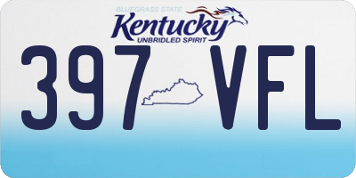 KY license plate 397VFL