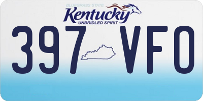 KY license plate 397VFO