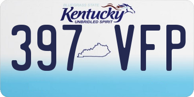 KY license plate 397VFP