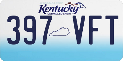 KY license plate 397VFT