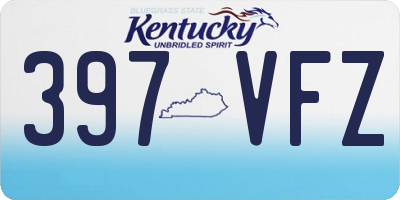 KY license plate 397VFZ