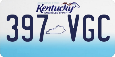 KY license plate 397VGC