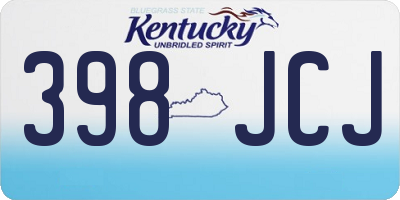 KY license plate 398JCJ