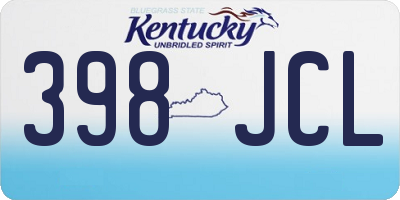 KY license plate 398JCL