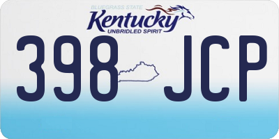 KY license plate 398JCP