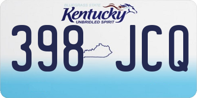 KY license plate 398JCQ