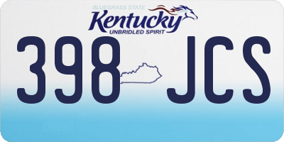 KY license plate 398JCS