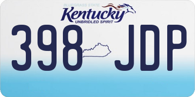 KY license plate 398JDP