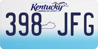 KY license plate 398JFG