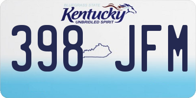 KY license plate 398JFM