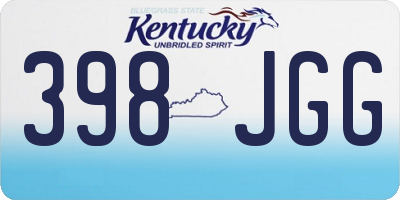 KY license plate 398JGG
