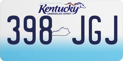 KY license plate 398JGJ