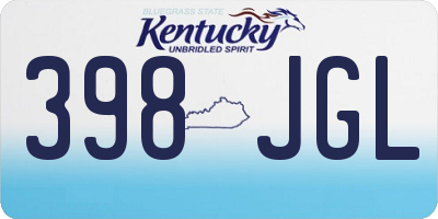 KY license plate 398JGL