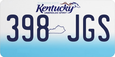 KY license plate 398JGS