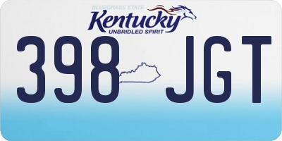 KY license plate 398JGT