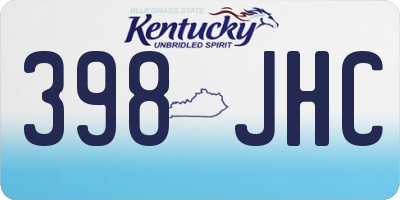 KY license plate 398JHC