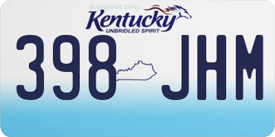 KY license plate 398JHM