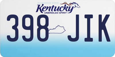 KY license plate 398JIK