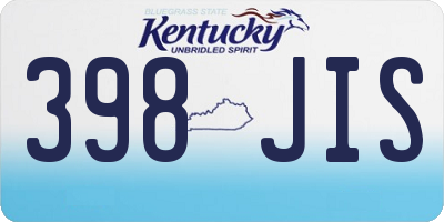 KY license plate 398JIS