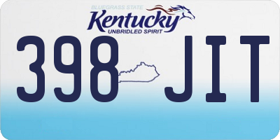 KY license plate 398JIT