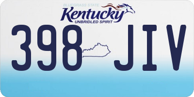 KY license plate 398JIV