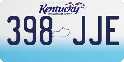 KY license plate 398JJE