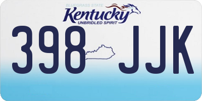 KY license plate 398JJK