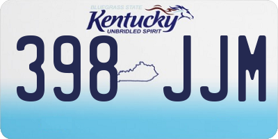 KY license plate 398JJM