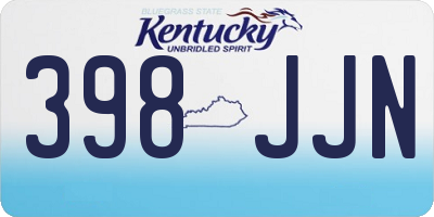 KY license plate 398JJN