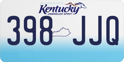 KY license plate 398JJQ