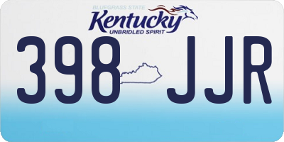 KY license plate 398JJR