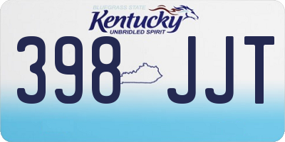 KY license plate 398JJT