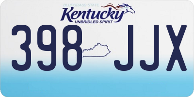 KY license plate 398JJX