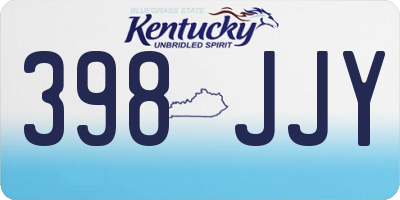 KY license plate 398JJY