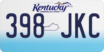 KY license plate 398JKC