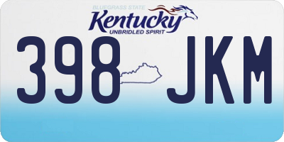 KY license plate 398JKM
