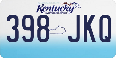KY license plate 398JKQ